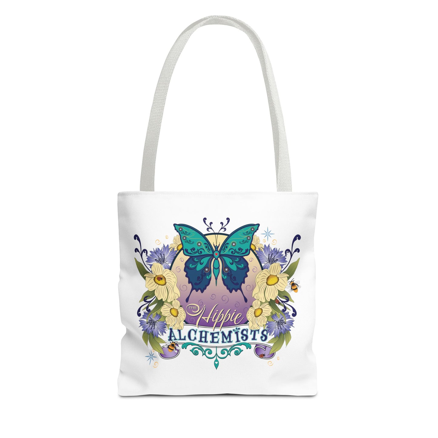 Hippie Alchemists Tote Bag, Bohemian Bag, Eco-Friendly Bag, Gift for Her, Butterfly Design, Beach Bag, Festival Tote
