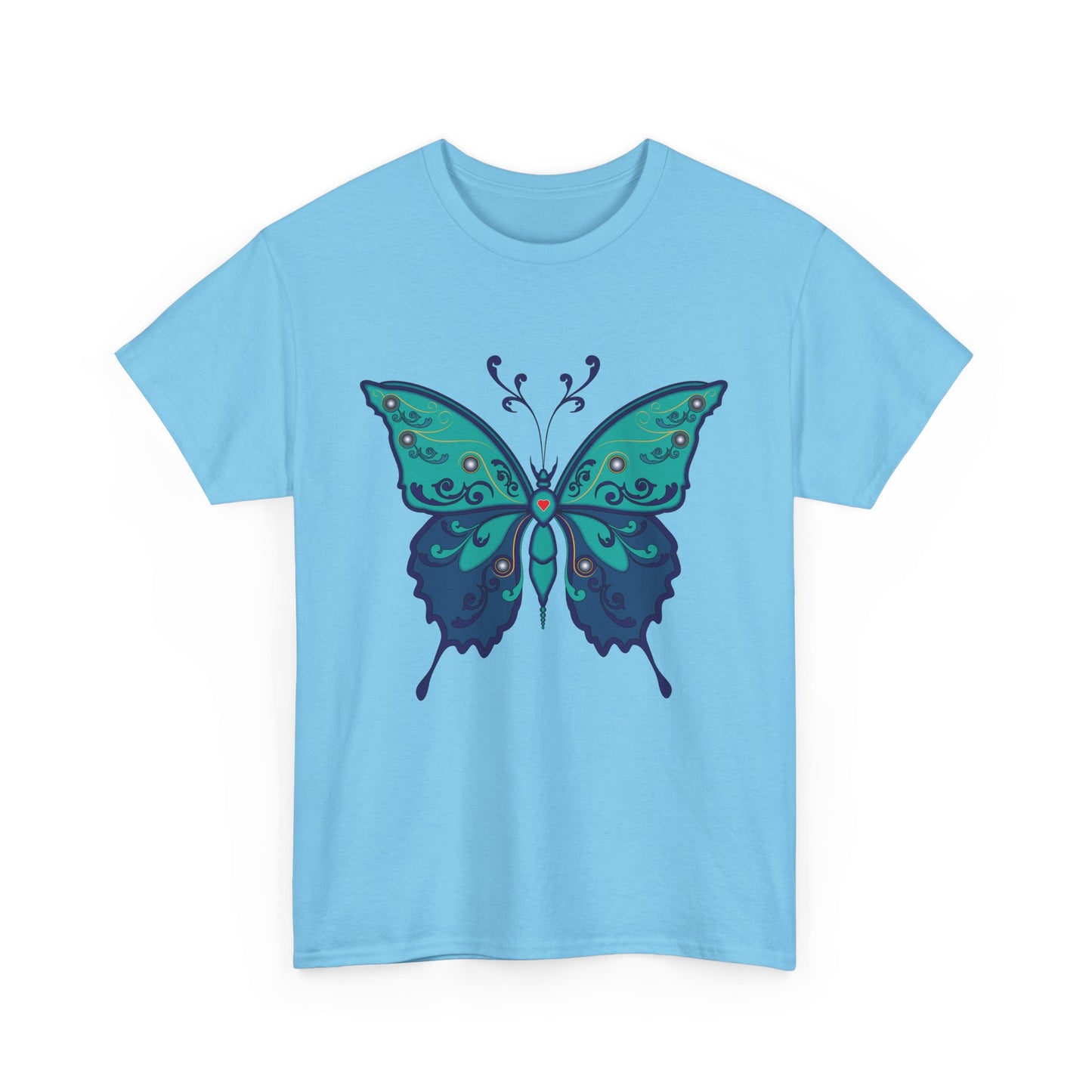 Colorful Butterfly Graphic Tee, Unisex Cotton Shirt, Nature Lover Gift, Fun Summer Tee, Butterfly Art Tee, Unique Casual Wear
