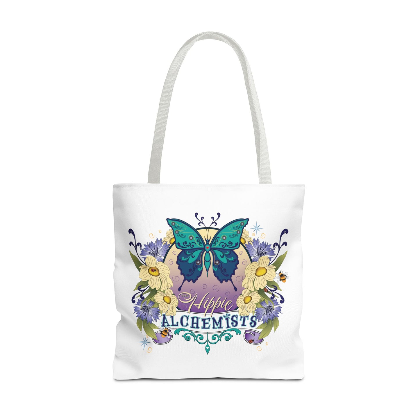 Hippie Alchemists Tote Bag, Bohemian Bag, Eco-Friendly Bag, Gift for Her, Butterfly Design, Beach Bag, Festival Tote