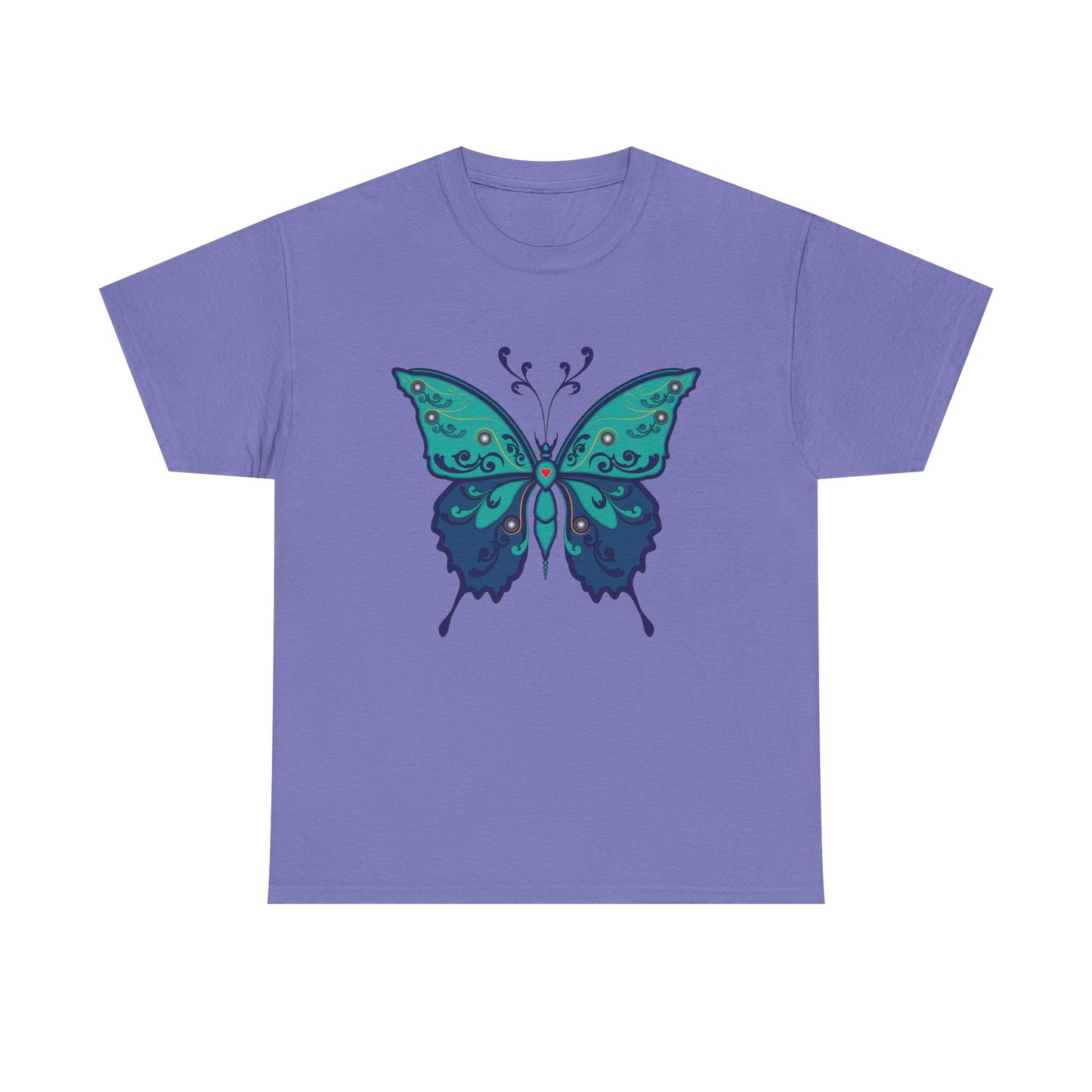 Colorful Butterfly Graphic Tee, Unisex Cotton Shirt, Nature Lover Gift, Fun Summer Tee, Butterfly Art Tee, Unique Casual Wear