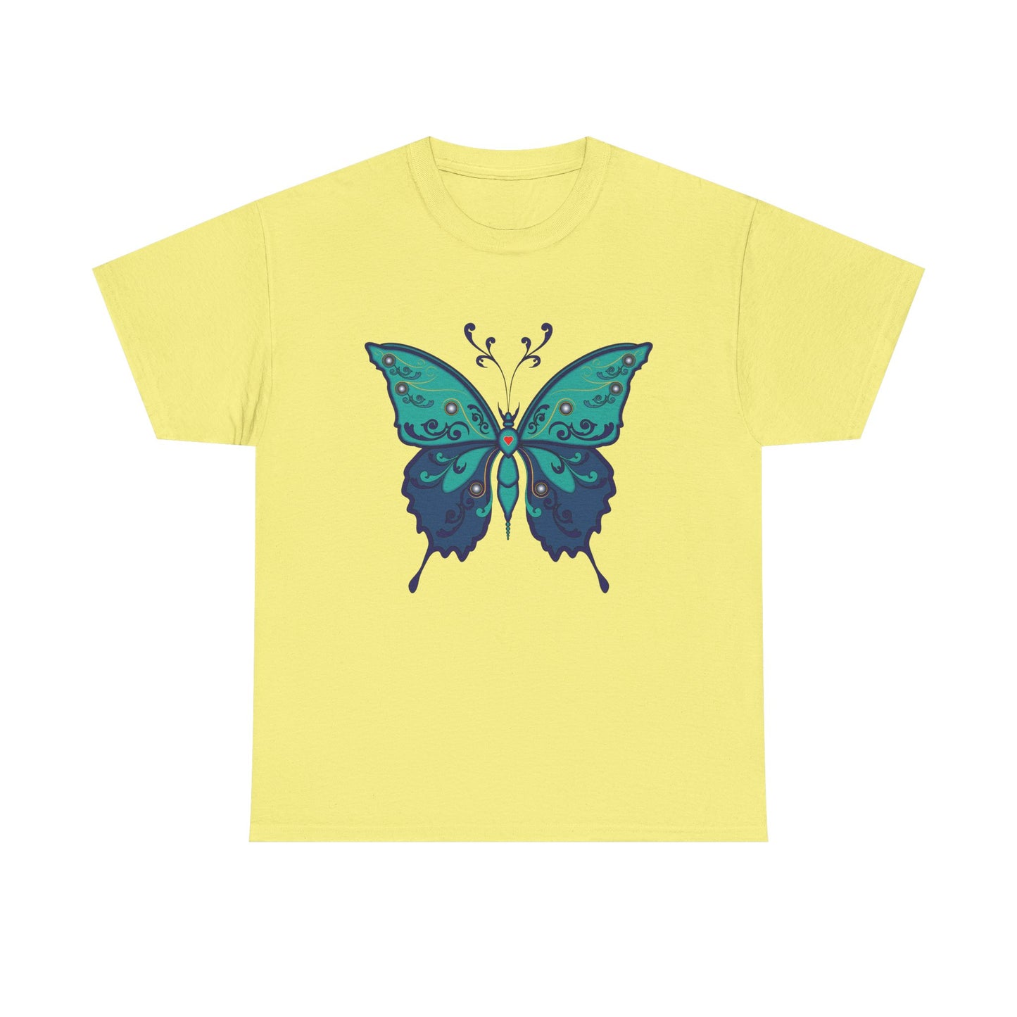 Colorful Butterfly Graphic Tee, Unisex Cotton Shirt, Nature Lover Gift, Fun Summer Tee, Butterfly Art Tee, Unique Casual Wear