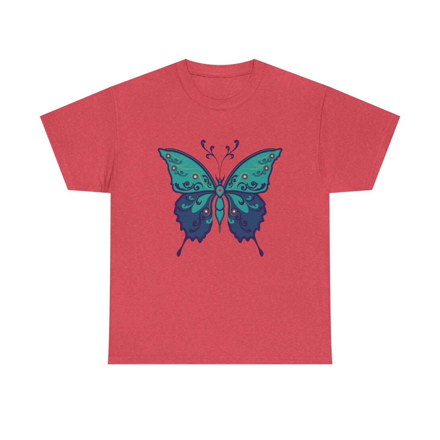 Colorful Butterfly Graphic Tee, Unisex Cotton Shirt, Nature Lover Gift, Fun Summer Tee, Butterfly Art Tee, Unique Casual Wear