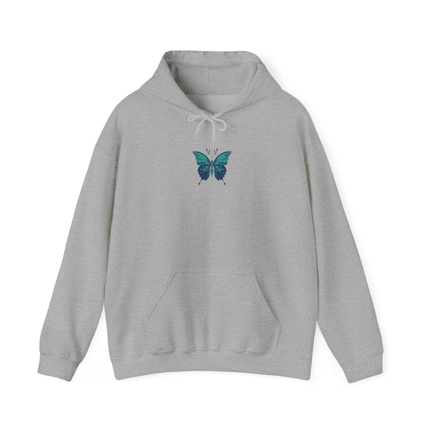 The Hippie Alchemists Hoodie, Unisex Sweatshirt, Nature-Inspired Apparel, Gift for Butterfly Lovers, Spiritual Fashion, Cozy Layering