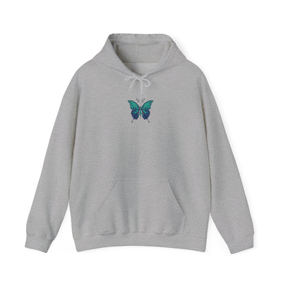 The Hippie Alchemists Hoodie, Unisex Sweatshirt, Nature-Inspired Apparel, Gift for Butterfly Lovers, Spiritual Fashion, Cozy Layering