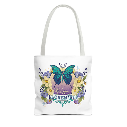 Hippie Alchemists Tote Bag, Bohemian Bag, Eco-Friendly Bag, Gift for Her, Butterfly Design, Beach Bag, Festival Tote