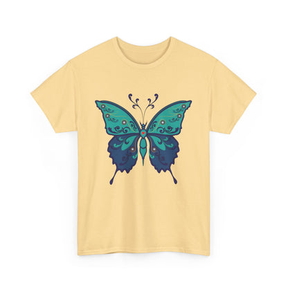 Colorful Butterfly Graphic Tee, Unisex Cotton Shirt, Nature Lover Gift, Fun Summer Tee, Butterfly Art Tee, Unique Casual Wear