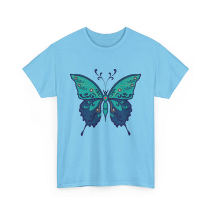Colorful Butterfly Graphic Tee, Unisex Cotton Shirt, Nature Lover Gift, Fun Summer Tee, Butterfly Art Tee, Unique Casual Wear