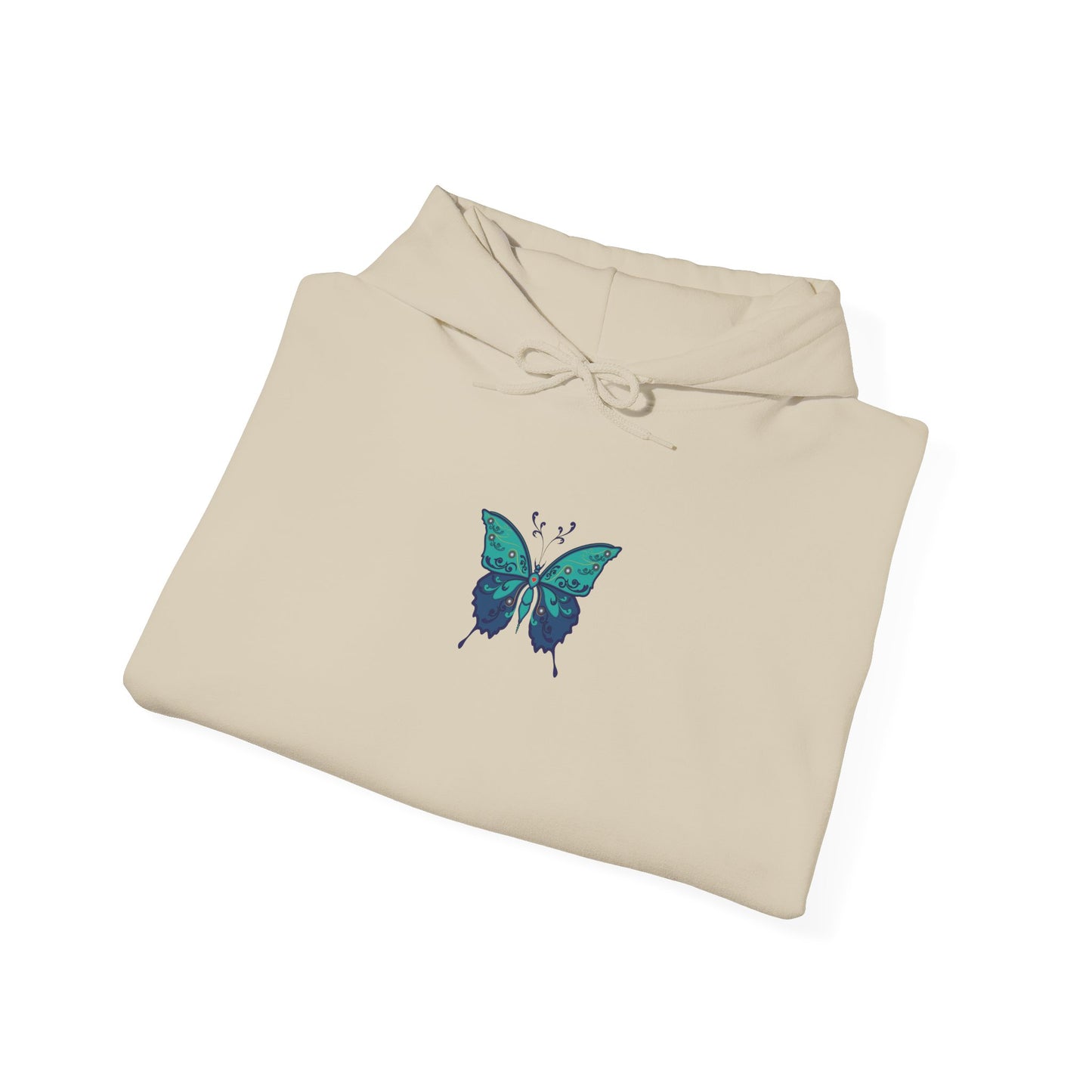 The Hippie Alchemists Hoodie, Unisex Sweatshirt, Nature-Inspired Apparel, Gift for Butterfly Lovers, Spiritual Fashion, Cozy Layering