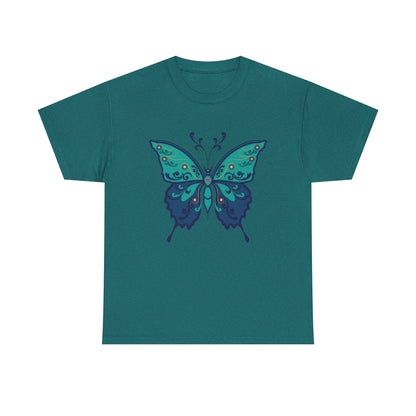 Colorful Butterfly Graphic Tee, Unisex Cotton Shirt, Nature Lover Gift, Fun Summer Tee, Butterfly Art Tee, Unique Casual Wear