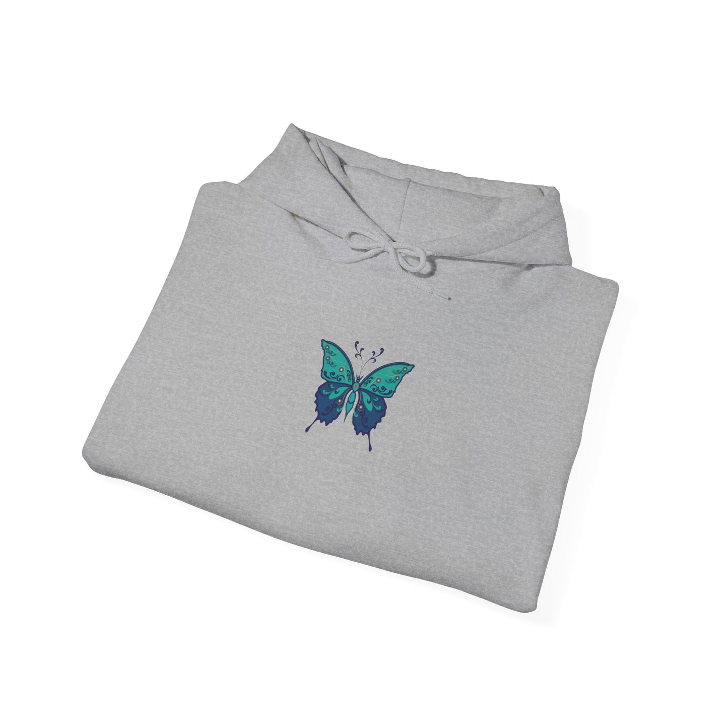 The Hippie Alchemists Hoodie, Unisex Sweatshirt, Nature-Inspired Apparel, Gift for Butterfly Lovers, Spiritual Fashion, Cozy Layering