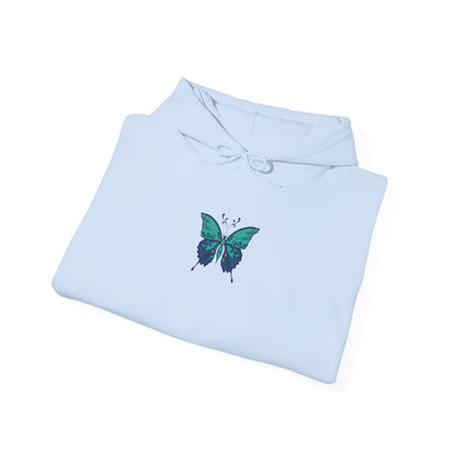 The Hippie Alchemists Hoodie, Unisex Sweatshirt, Nature-Inspired Apparel, Gift for Butterfly Lovers, Spiritual Fashion, Cozy Layering