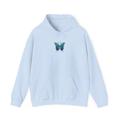 The Hippie Alchemists Hoodie, Unisex Sweatshirt, Nature-Inspired Apparel, Gift for Butterfly Lovers, Spiritual Fashion, Cozy Layering