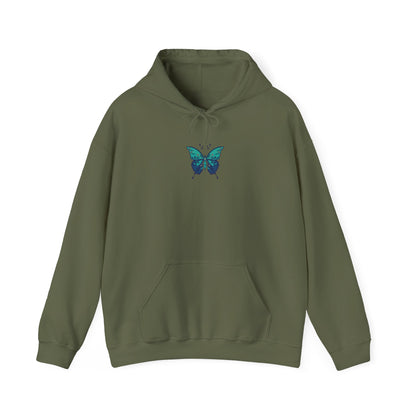 The Hippie Alchemists Hoodie, Unisex Sweatshirt, Nature-Inspired Apparel, Gift for Butterfly Lovers, Spiritual Fashion, Cozy Layering
