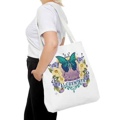 Hippie Alchemists Tote Bag, Bohemian Bag, Eco-Friendly Bag, Gift for Her, Butterfly Design, Beach Bag, Festival Tote