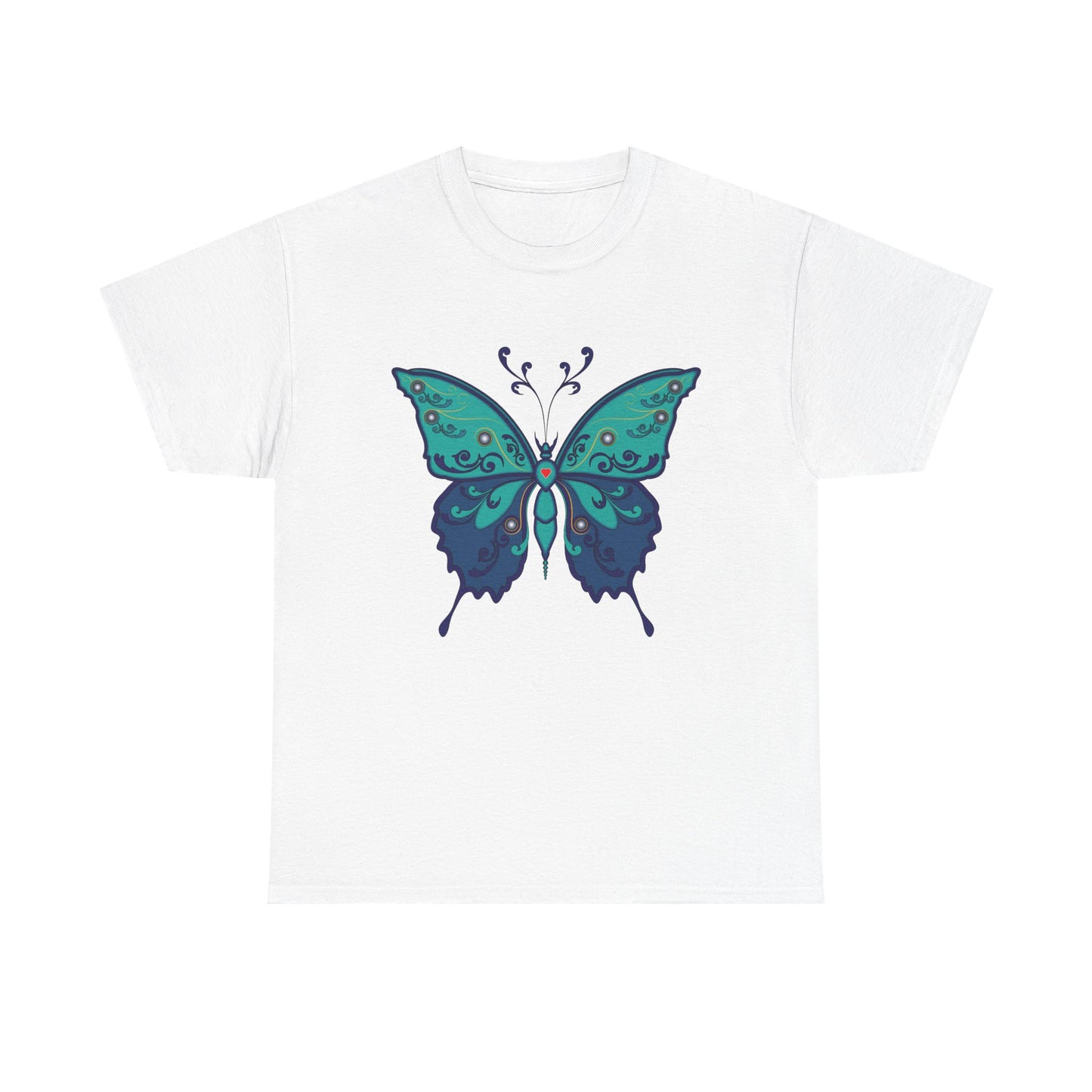 Colorful Butterfly Graphic Tee, Unisex Cotton Shirt, Nature Lover Gift, Fun Summer Tee, Butterfly Art Tee, Unique Casual Wear