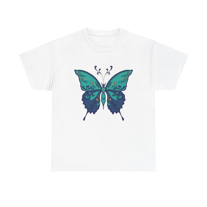 Colorful Butterfly Graphic Tee, Unisex Cotton Shirt, Nature Lover Gift, Fun Summer Tee, Butterfly Art Tee, Unique Casual Wear