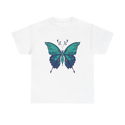 Colorful Butterfly Graphic Tee, Unisex Cotton Shirt, Nature Lover Gift, Fun Summer Tee, Butterfly Art Tee, Unique Casual Wear