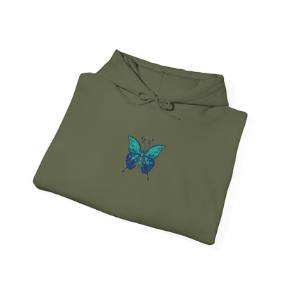 The Hippie Alchemists Hoodie, Unisex Sweatshirt, Nature-Inspired Apparel, Gift for Butterfly Lovers, Spiritual Fashion, Cozy Layering