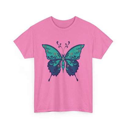 Colorful Butterfly Graphic Tee, Unisex Cotton Shirt, Nature Lover Gift, Fun Summer Tee, Butterfly Art Tee, Unique Casual Wear