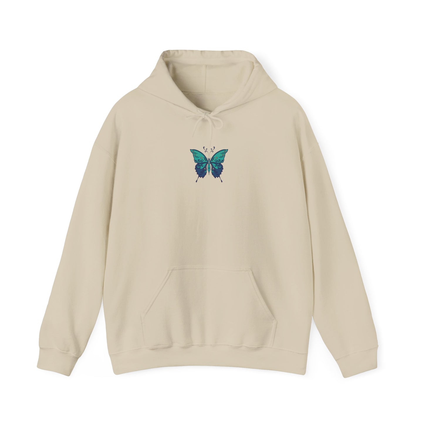 The Hippie Alchemists Hoodie, Unisex Sweatshirt, Nature-Inspired Apparel, Gift for Butterfly Lovers, Spiritual Fashion, Cozy Layering