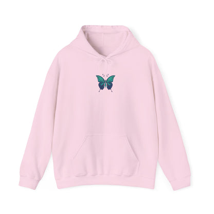 The Hippie Alchemists Hoodie, Unisex Sweatshirt, Nature-Inspired Apparel, Gift for Butterfly Lovers, Spiritual Fashion, Cozy Layering
