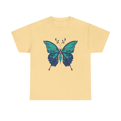 Colorful Butterfly Graphic Tee, Unisex Cotton Shirt, Nature Lover Gift, Fun Summer Tee, Butterfly Art Tee, Unique Casual Wear