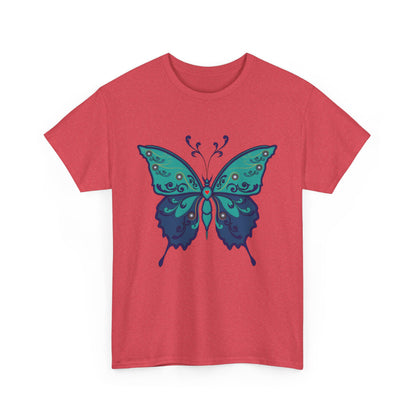 Colorful Butterfly Graphic Tee, Unisex Cotton Shirt, Nature Lover Gift, Fun Summer Tee, Butterfly Art Tee, Unique Casual Wear