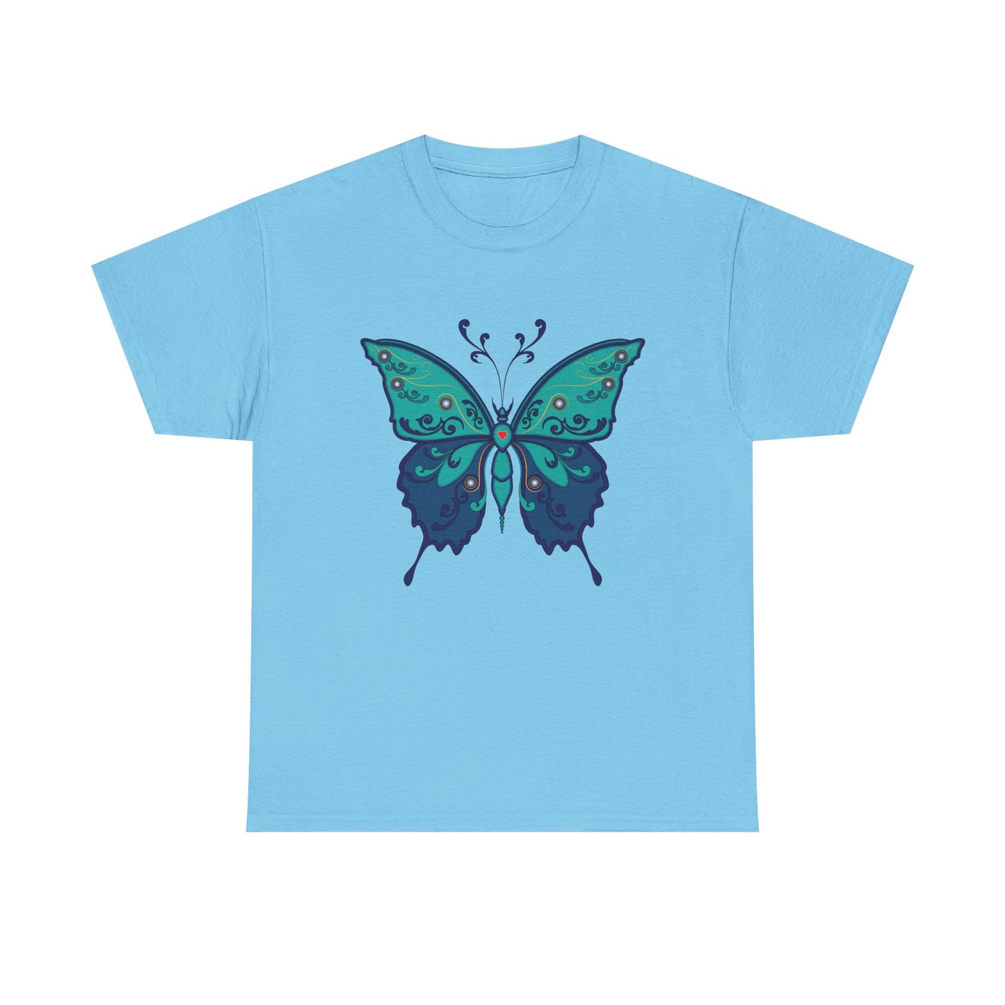Colorful Butterfly Graphic Tee, Unisex Cotton Shirt, Nature Lover Gift, Fun Summer Tee, Butterfly Art Tee, Unique Casual Wear