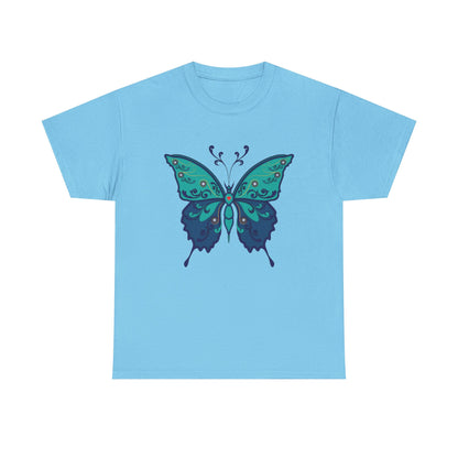 Colorful Butterfly Graphic Tee, Unisex Cotton Shirt, Nature Lover Gift, Fun Summer Tee, Butterfly Art Tee, Unique Casual Wear