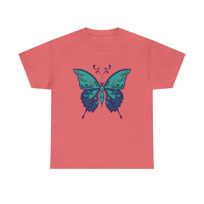 Colorful Butterfly Graphic Tee, Unisex Cotton Shirt, Nature Lover Gift, Fun Summer Tee, Butterfly Art Tee, Unique Casual Wear