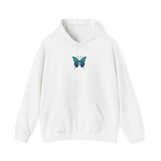 The Hippie Alchemists Hoodie, Unisex Sweatshirt, Nature-Inspired Apparel, Gift for Butterfly Lovers, Spiritual Fashion, Cozy Layering
