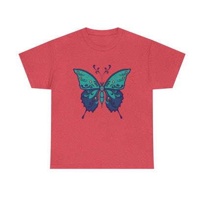 Colorful Butterfly Graphic Tee, Unisex Cotton Shirt, Nature Lover Gift, Fun Summer Tee, Butterfly Art Tee, Unique Casual Wear