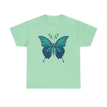 Colorful Butterfly Graphic Tee, Unisex Cotton Shirt, Nature Lover Gift, Fun Summer Tee, Butterfly Art Tee, Unique Casual Wear